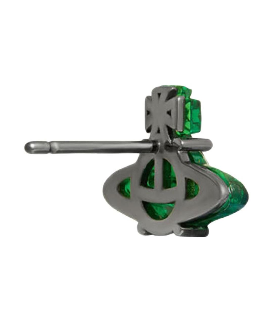 VIVIENNE WESTWOOD Зеленые латунные серьги, фото 3