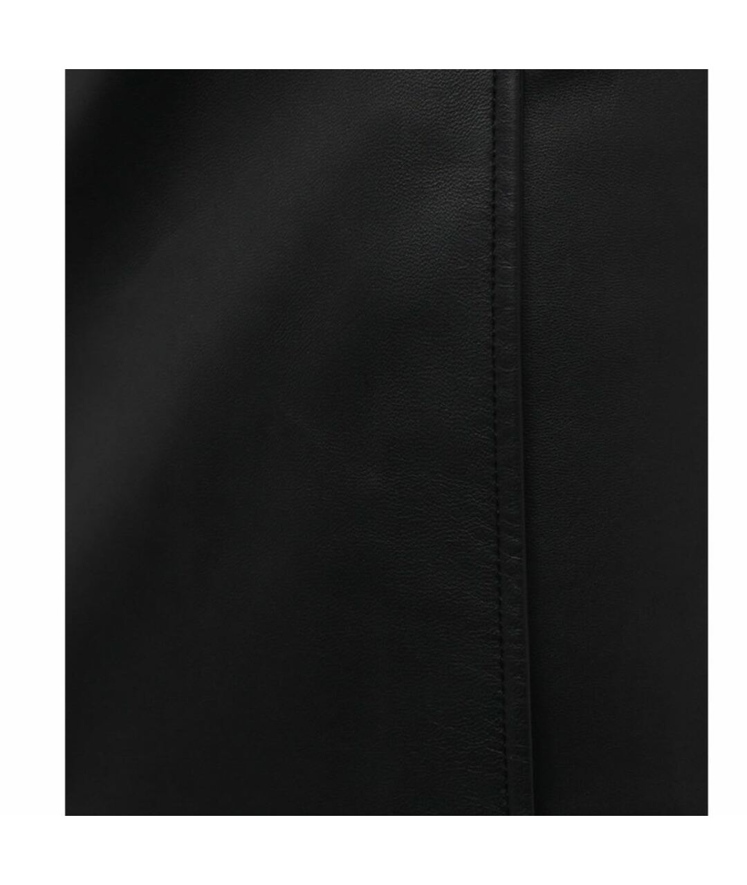 BALENCIAGA Черная кожаная юбка миди, фото 4