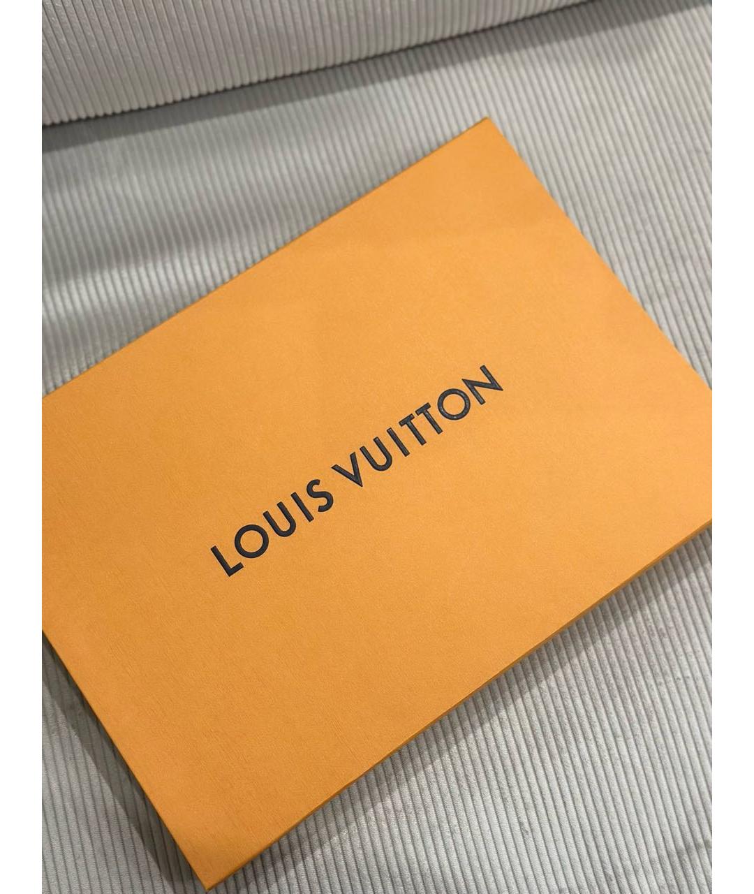 LOUIS VUITTON Коричневый шерстяной шарф, фото 2