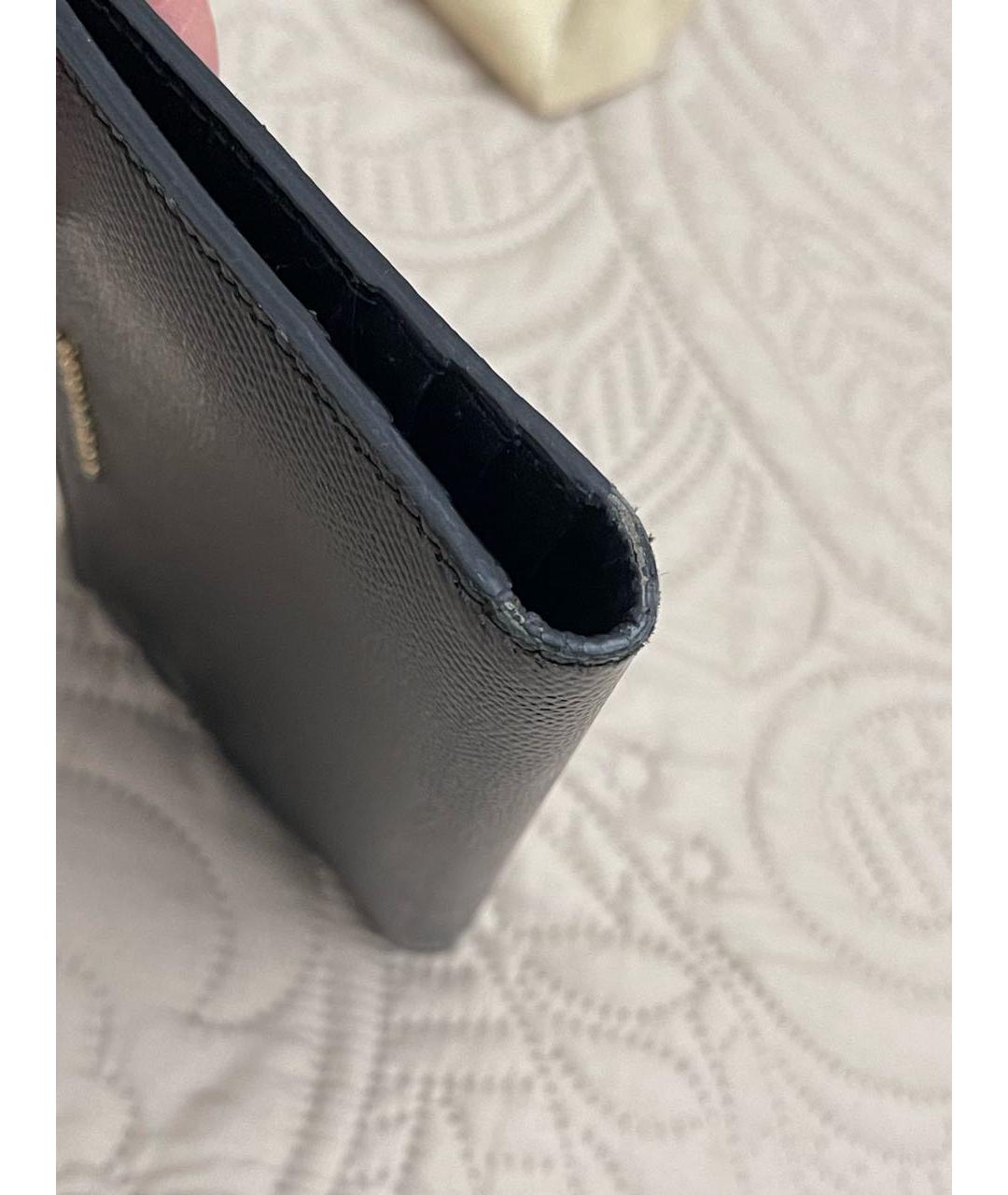 BURBERRY Черный кошелек из лакированной кожи, фото 4