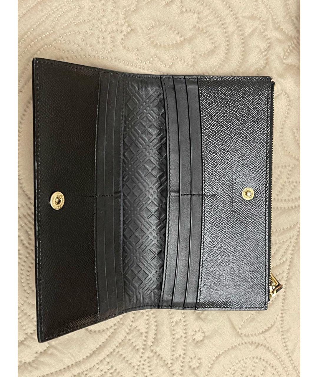 BURBERRY Черный кошелек из лакированной кожи, фото 2