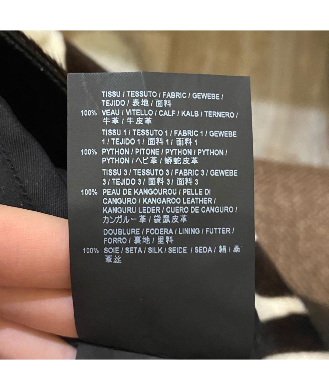 SAINT LAURENT Мульти кожаная юбка миди, фото 7