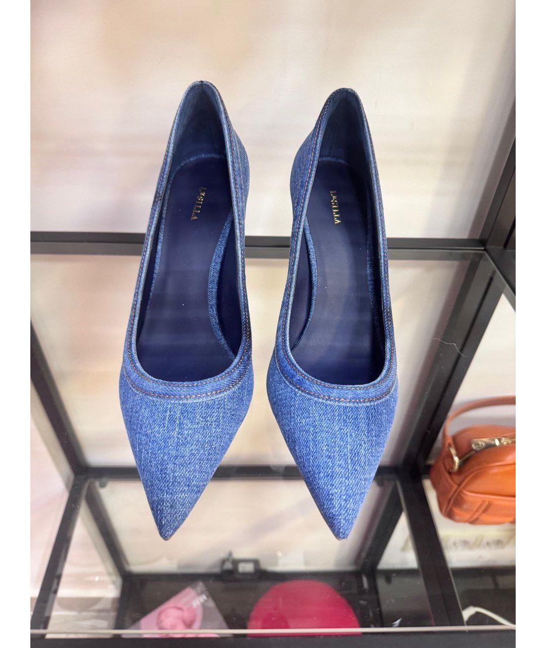 LE SILLA Синие кожаные туфли, фото 3