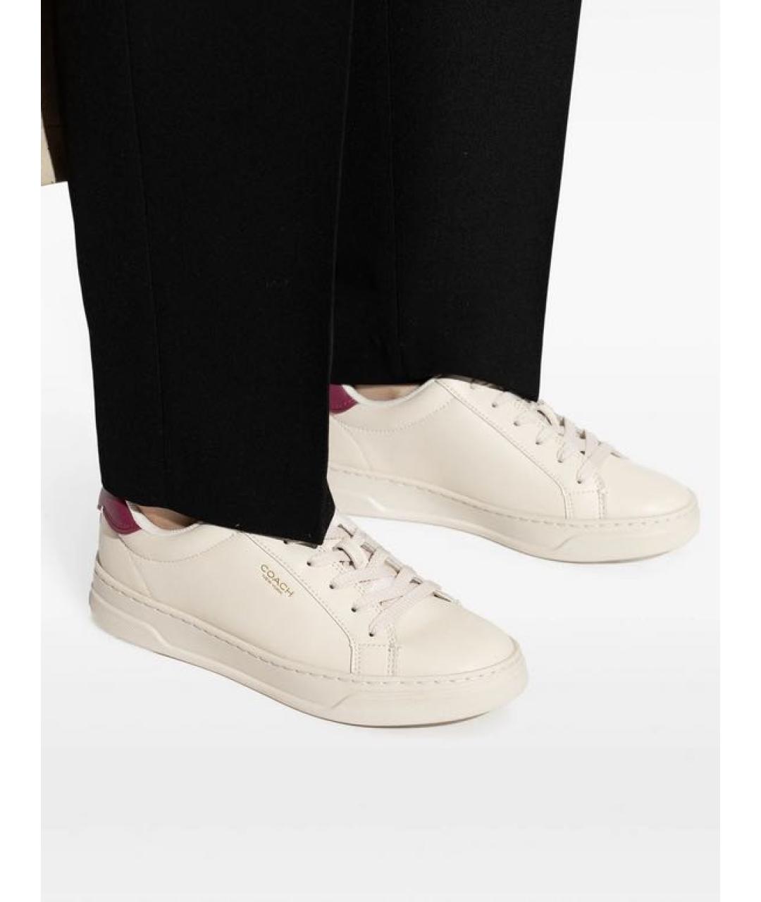 COACH Белые кожаные кеды, фото 3