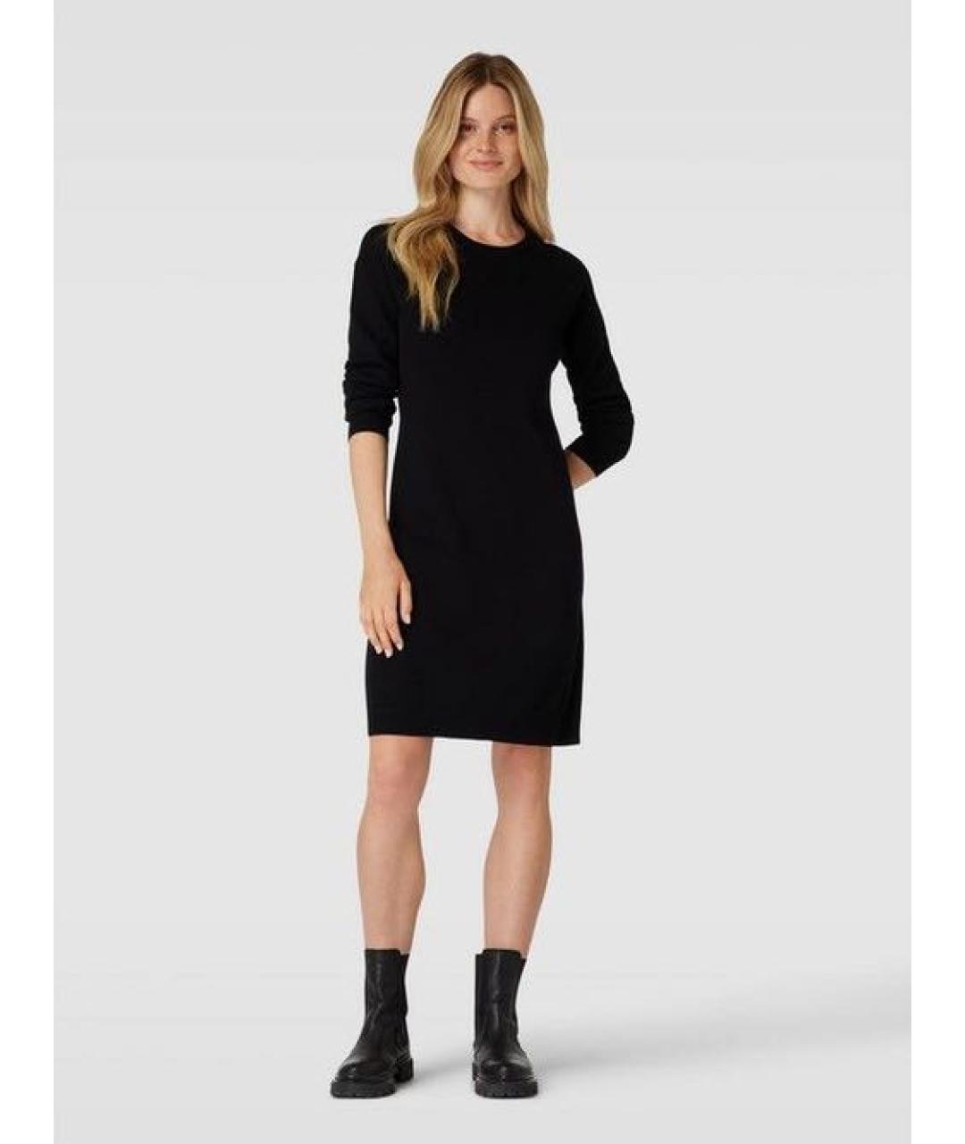 FERRAGAMO Черное кашемировое повседневное платье, фото 2