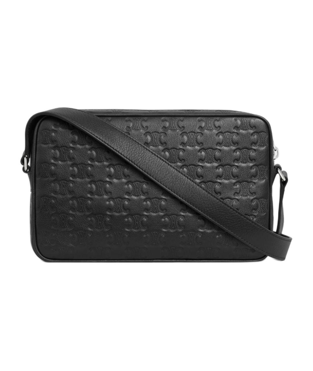 CELINE Черная кожаная сумка на плечо, фото 3