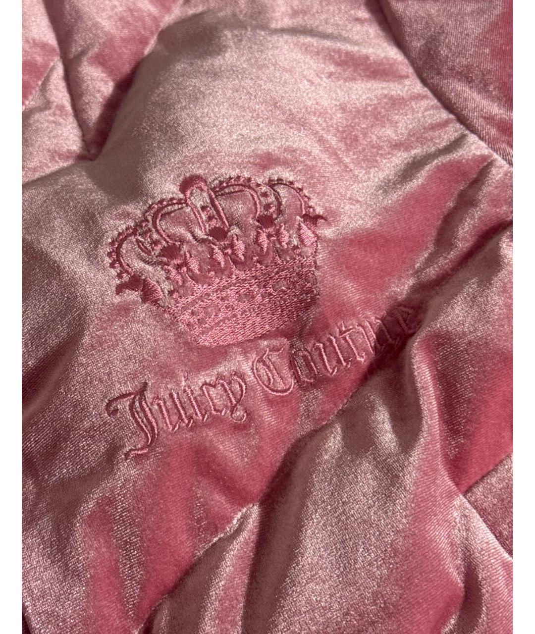 JUICY COUTURE Розовый велюровый тренч/плащ, фото 3