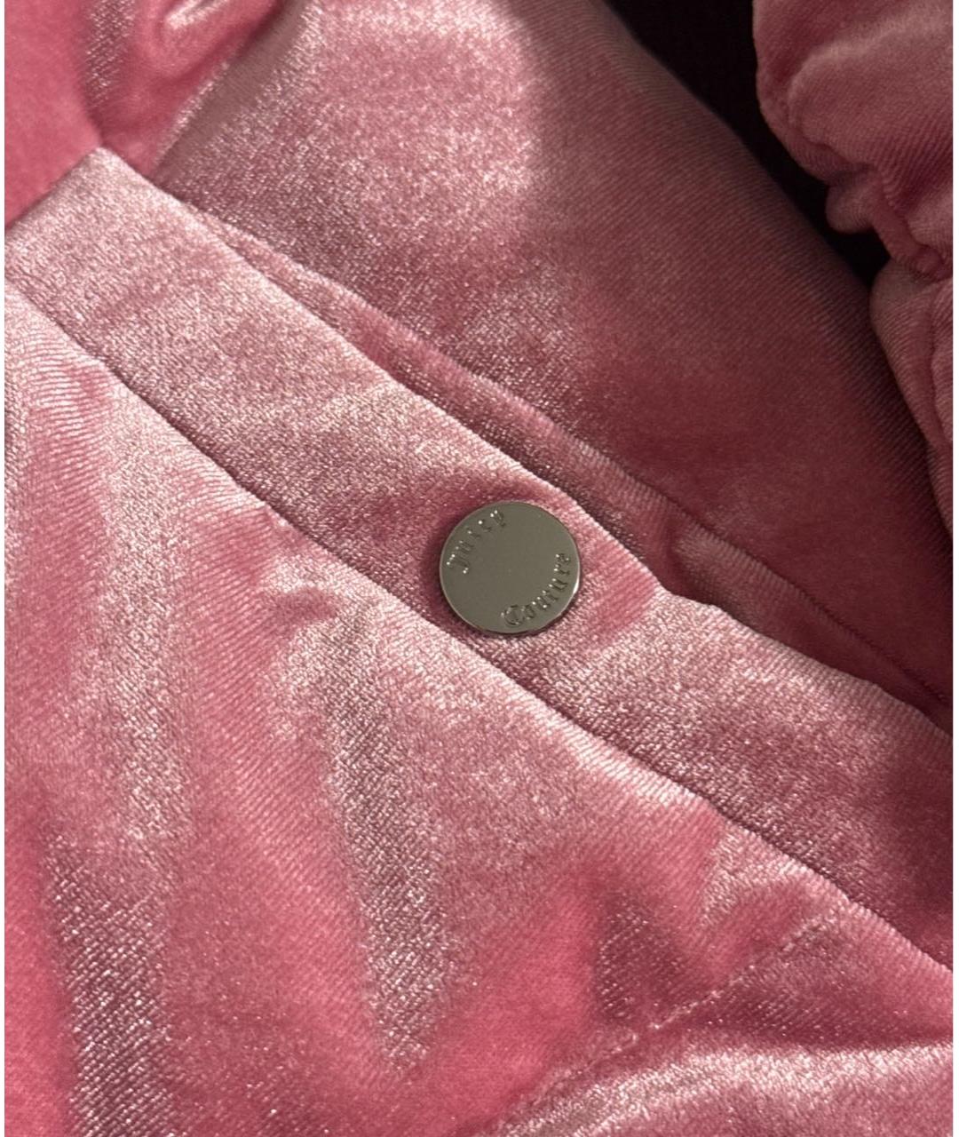 JUICY COUTURE Розовый велюровый тренч/плащ, фото 4