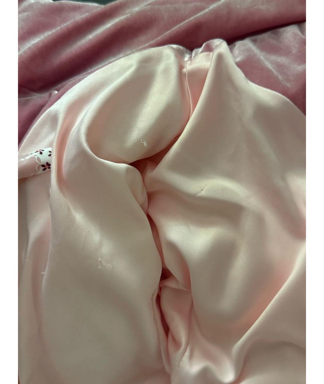 JUICY COUTURE Розовый велюровый тренч/плащ, фото 5