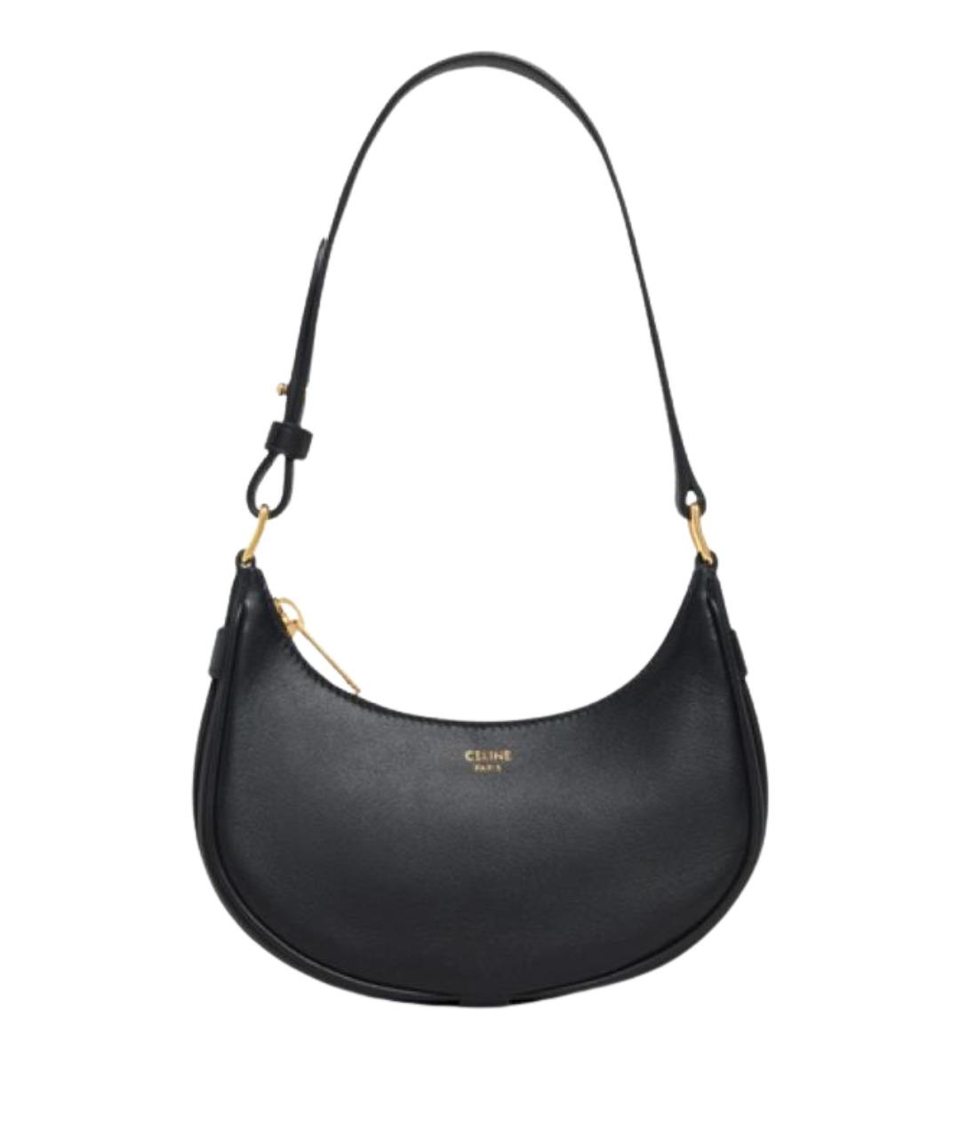 CELINE Черная кожаная сумка через плечо, фото 1
