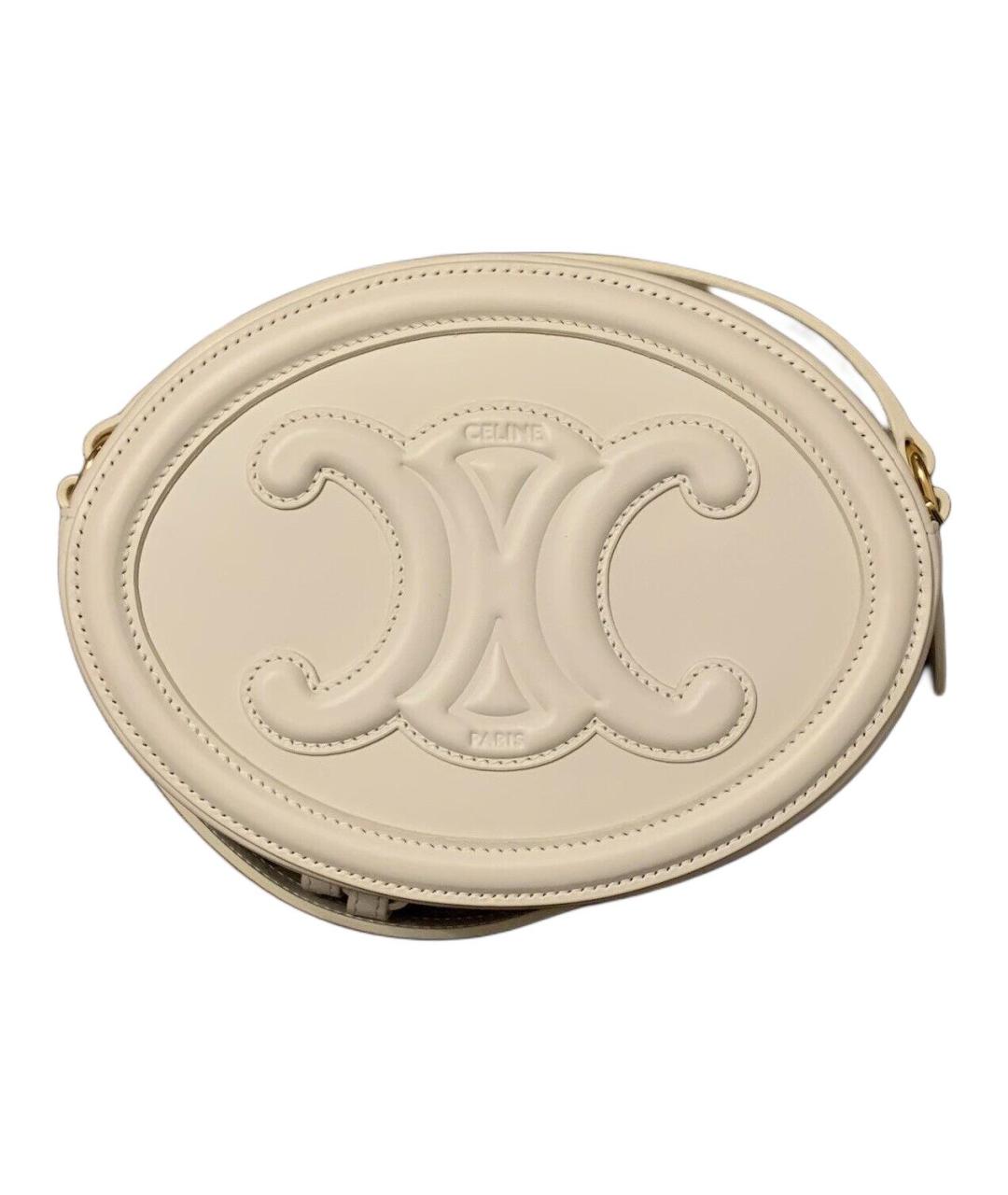 CELINE Белая кожаная сумка через плечо, фото 1