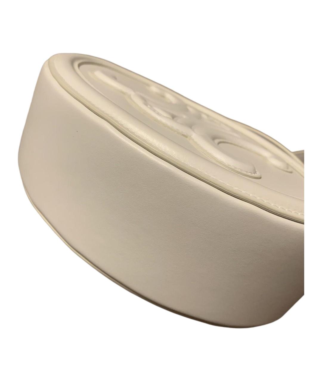 CELINE Белая кожаная сумка через плечо, фото 5