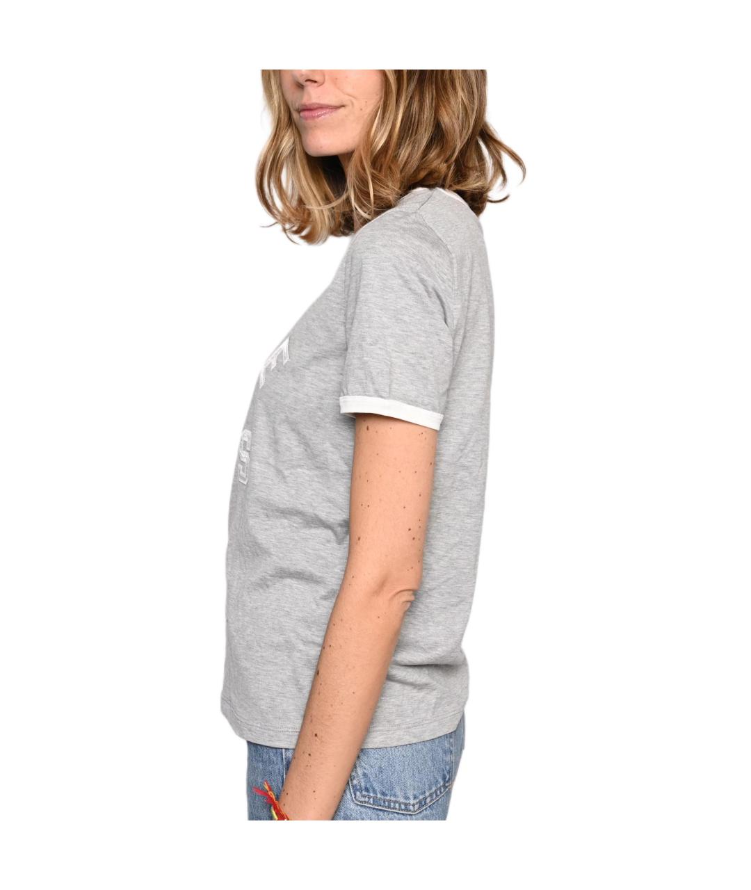 CELINE Серая хлопковая футболка, фото 5