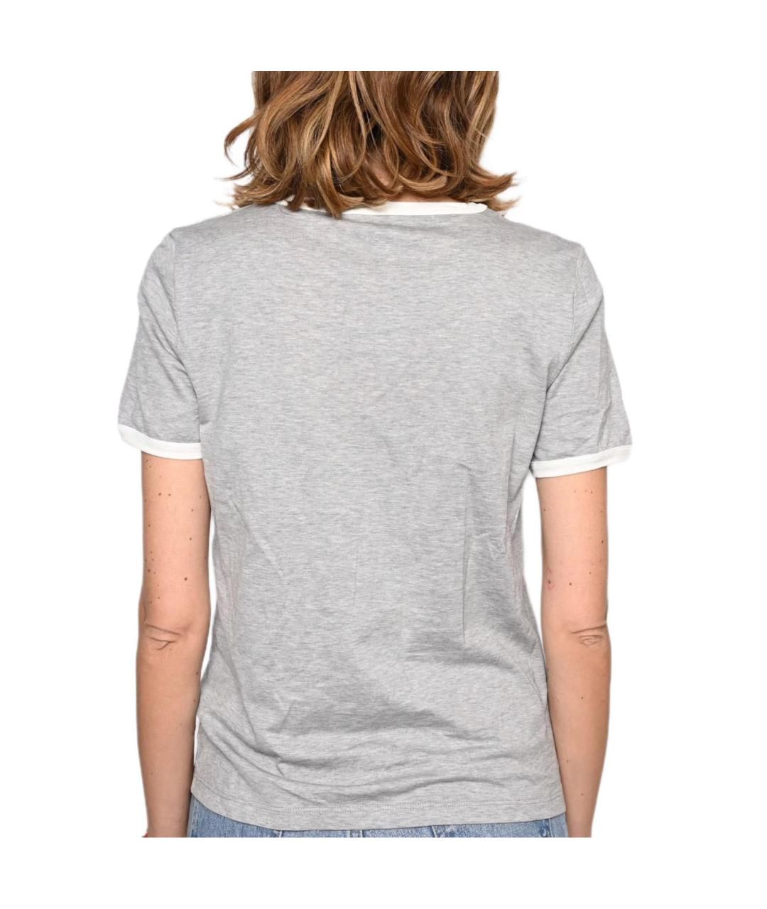 CELINE Серая хлопковая футболка, фото 4