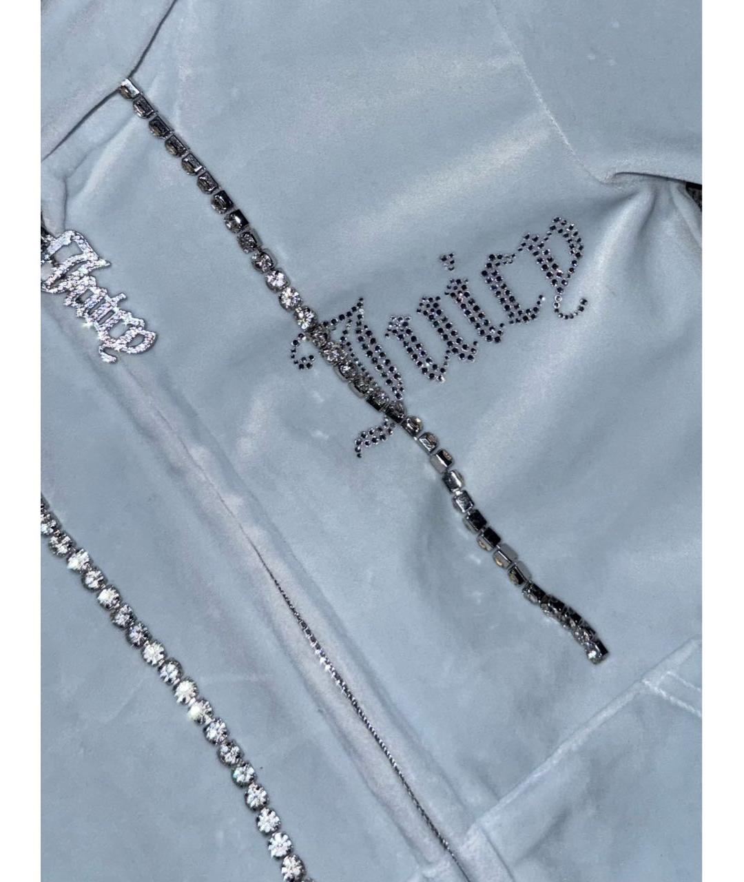 JUICY COUTURE Голубой велюровый костюм с брюками, фото 3