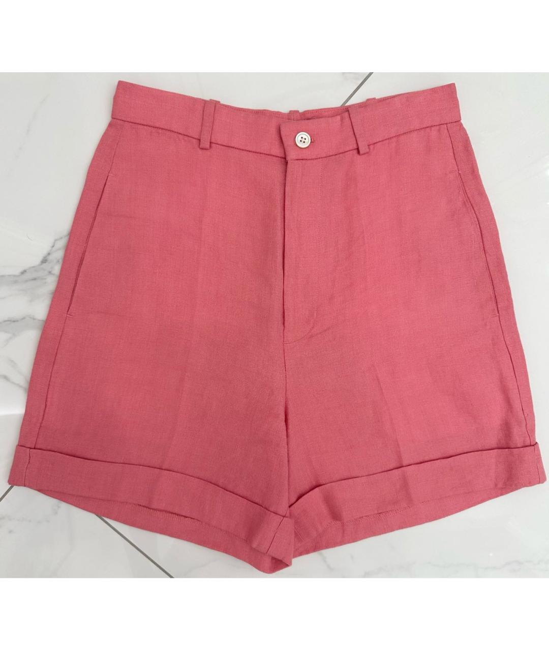 POLO RALPH LAUREN Коралловые льняные шорты, фото 5
