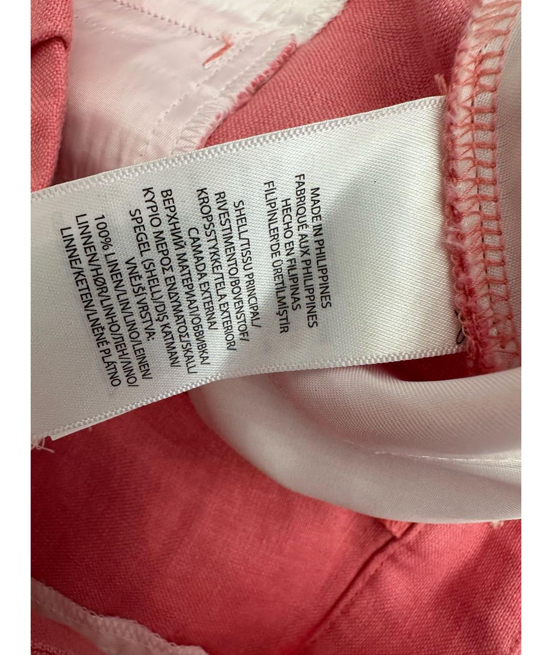 POLO RALPH LAUREN Коралловые льняные шорты, фото 4