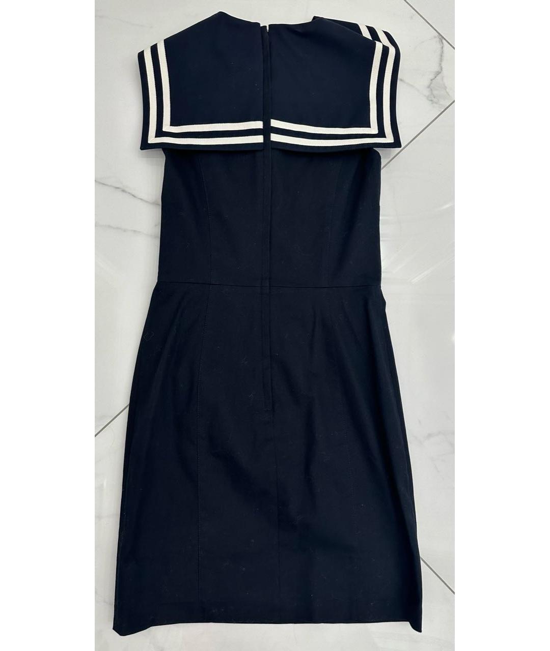 DOLCE&GABBANA Темно-синее коктейльное платье, фото 2