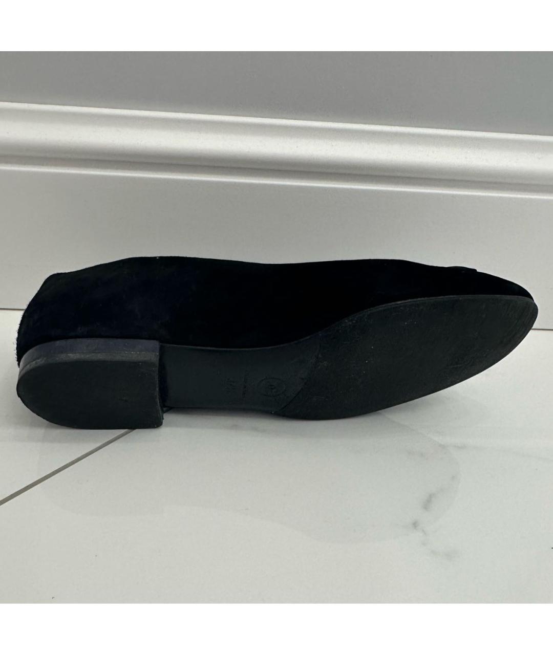 CHANEL Темно-синие замшевые балетки, фото 4