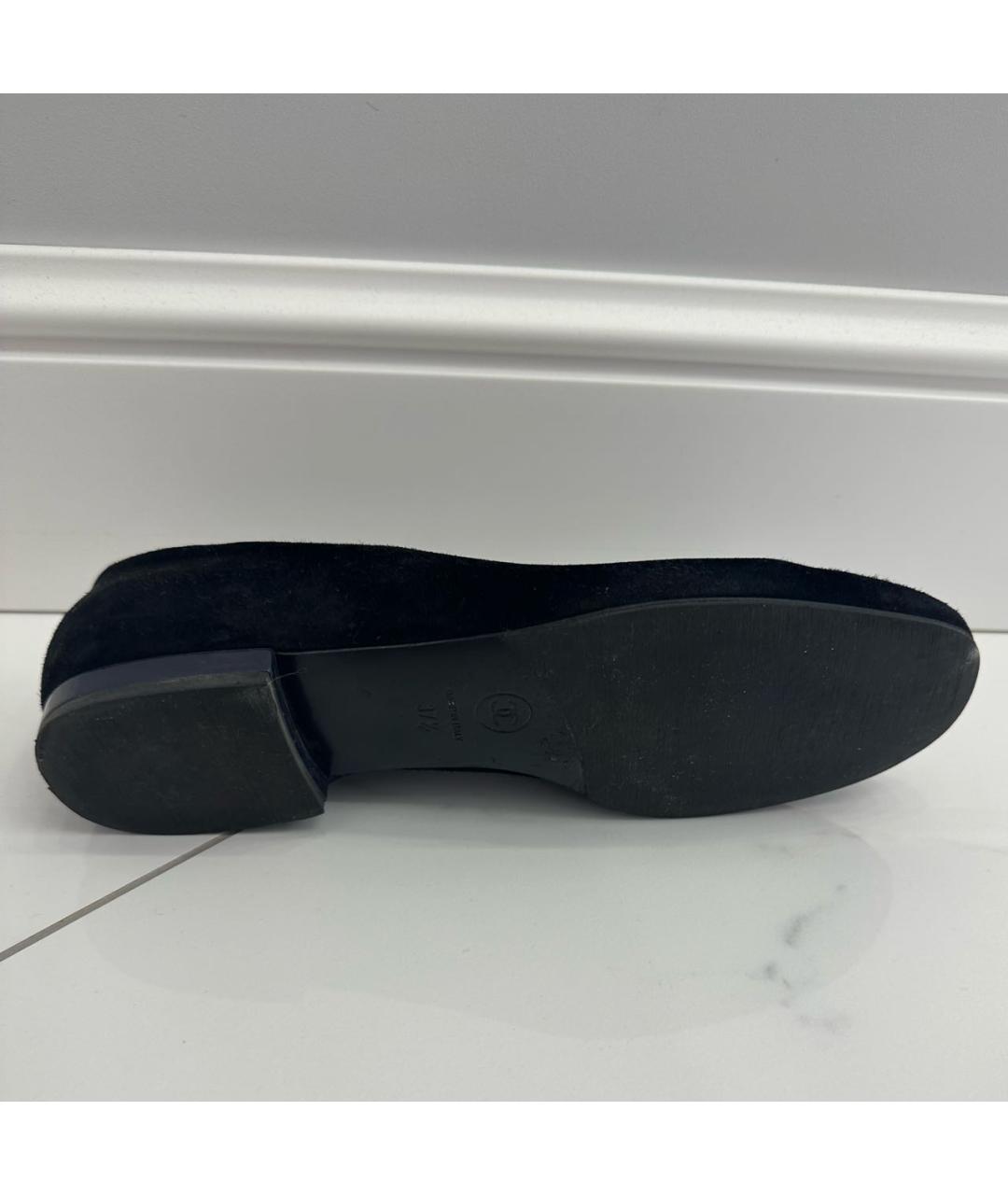 CHANEL Темно-синие замшевые балетки, фото 5