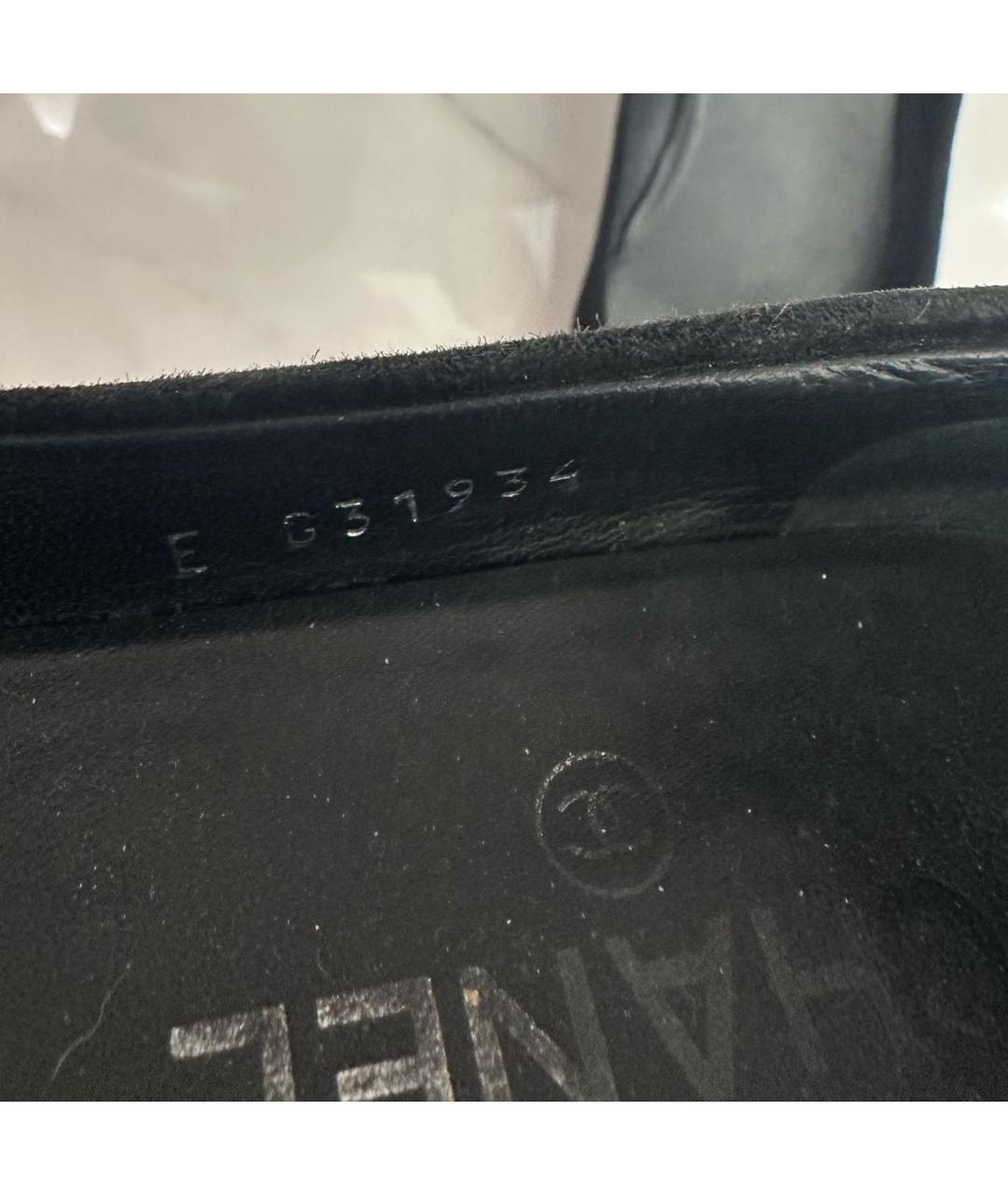 CHANEL Темно-синие замшевые балетки, фото 6