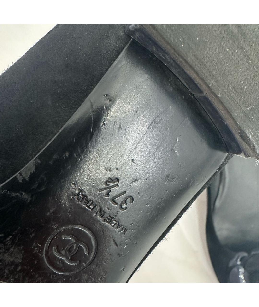 CHANEL Темно-синие замшевые балетки, фото 7