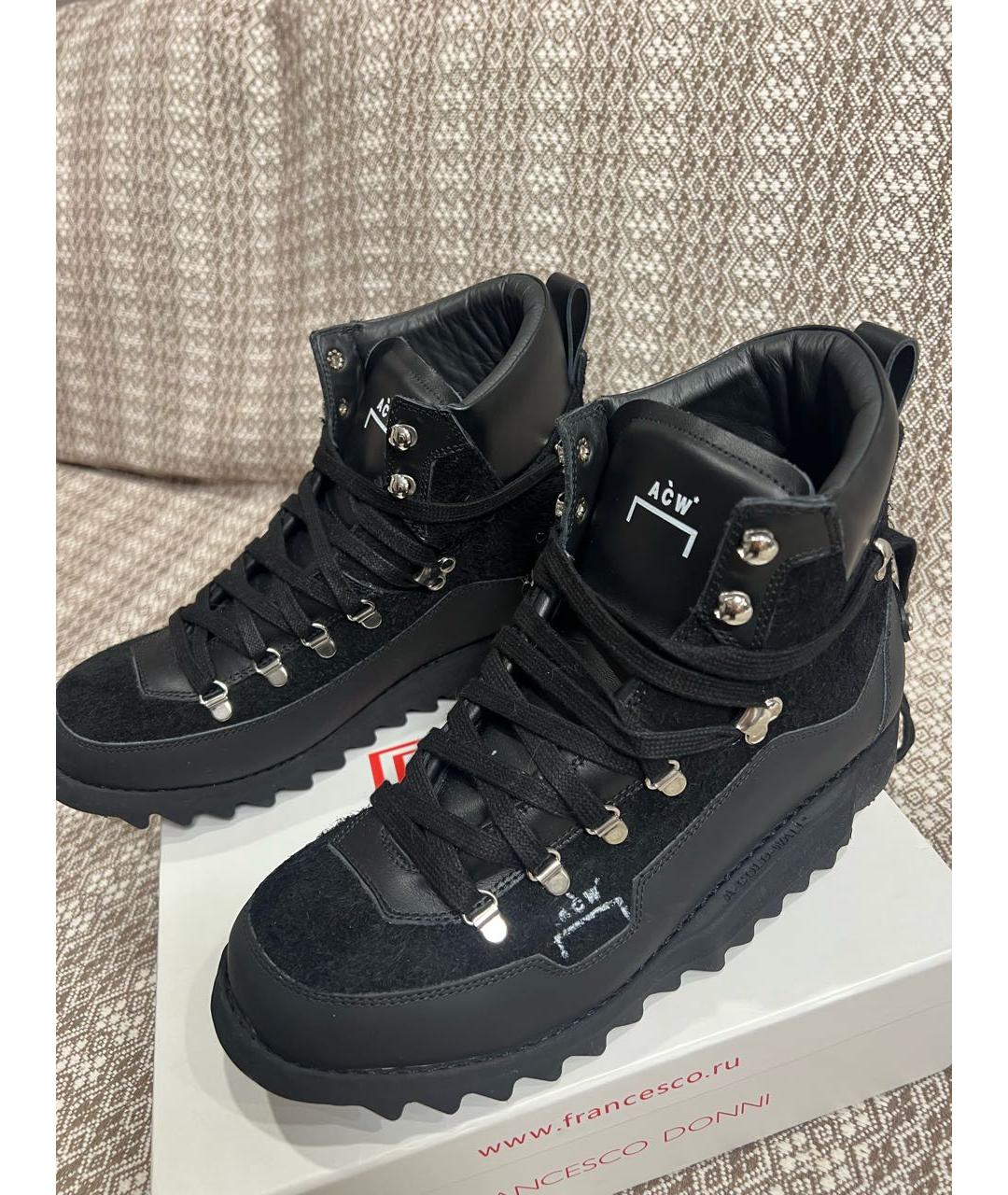 A-COLD-WALL* Черные замшевые высокие ботинки, фото 5