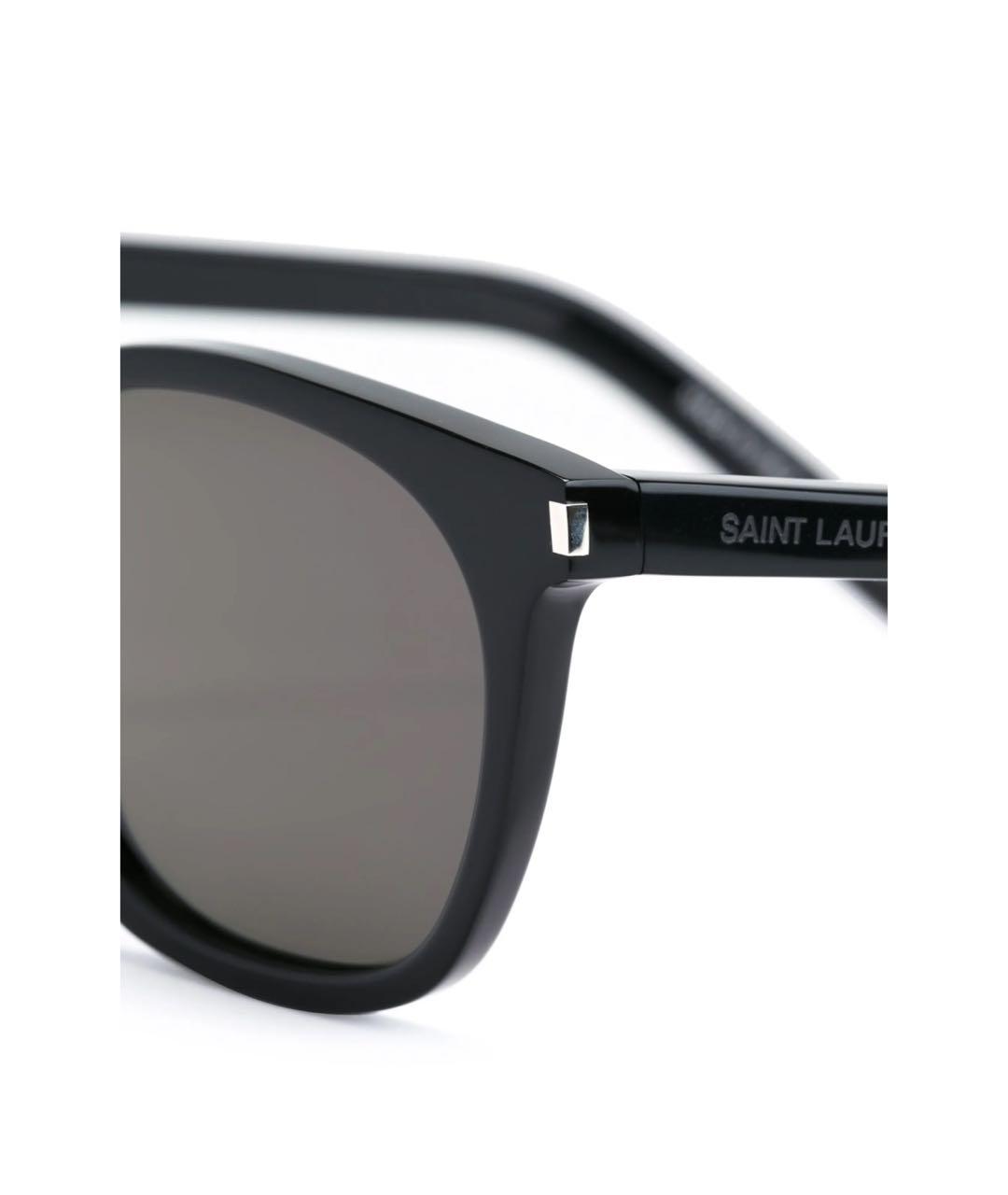 SAINT LAURENT Черные пластиковые солнцезащитные очки, фото 3