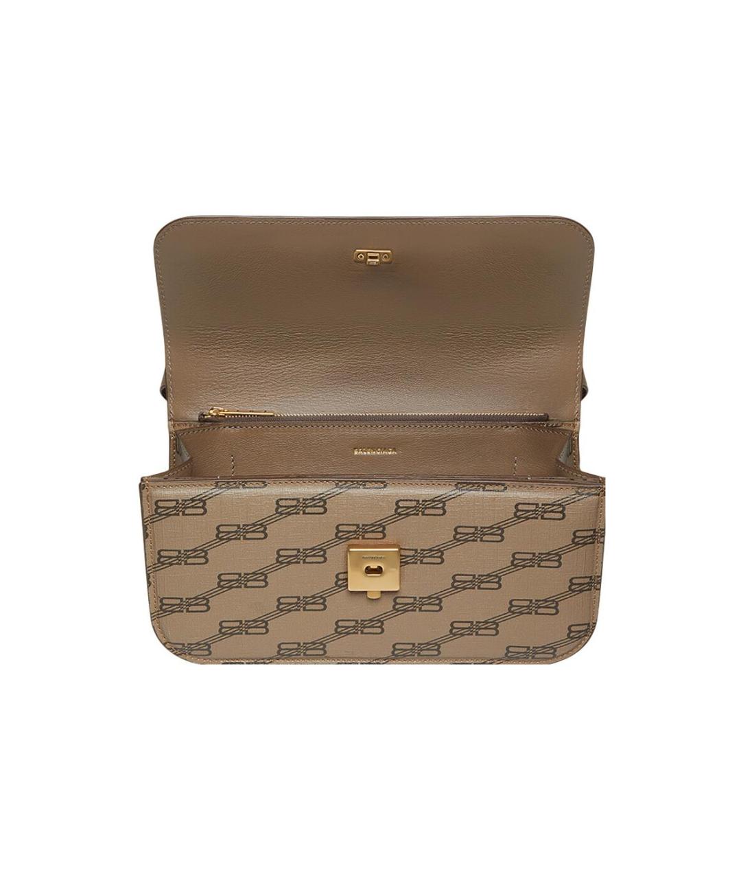 BALENCIAGA Бежевая кожаная сумка через плечо, фото 6