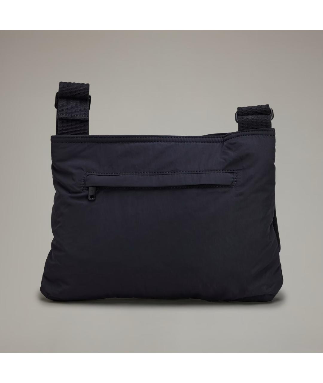 Y-3 Черная синтетическая сумка на плечо, фото 2