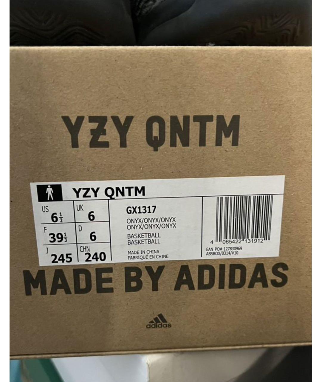 ADIDAS YEEZY Черные синтетические высокие кроссовки / кеды, фото 4