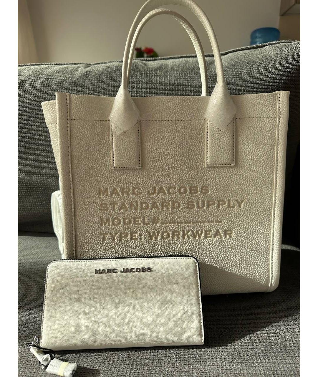 MARC JACOBS Белая кожаная сумка тоут, фото 3