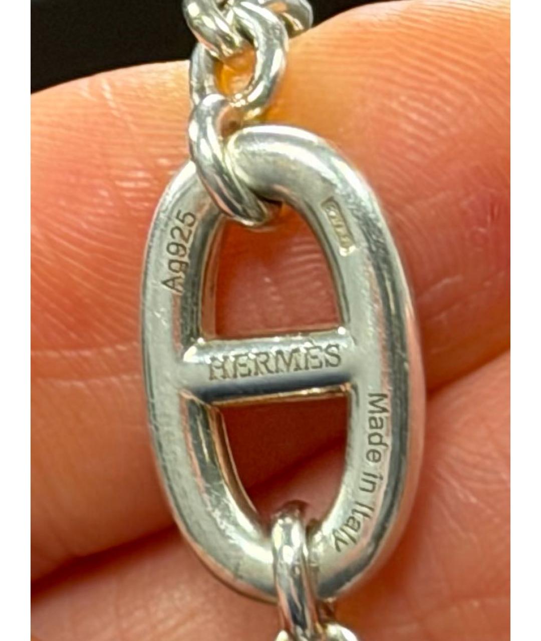 HERMES Серебряное серебряное колье, фото 2