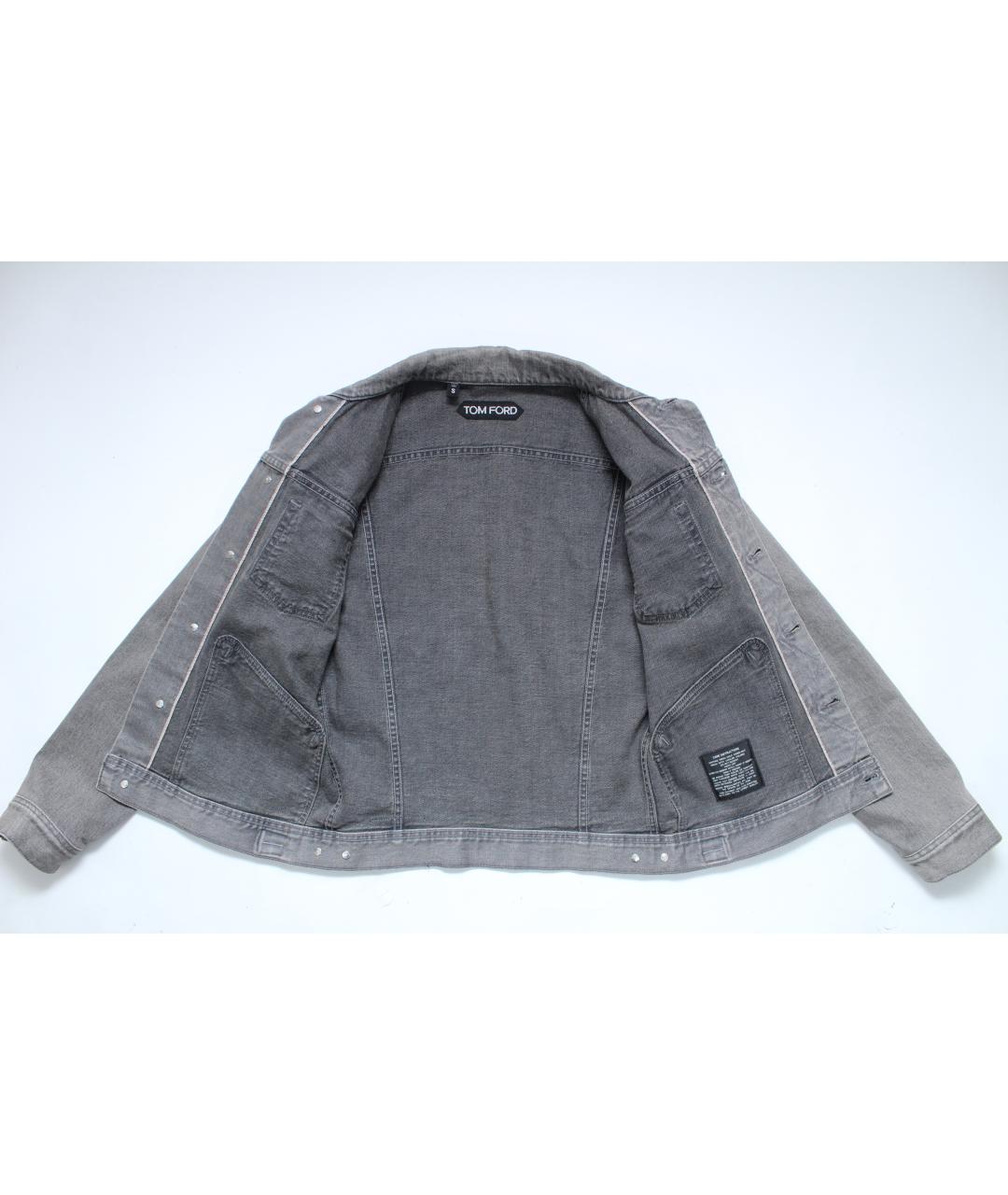 TOM FORD Серая хлопко-эластановая куртка, фото 7