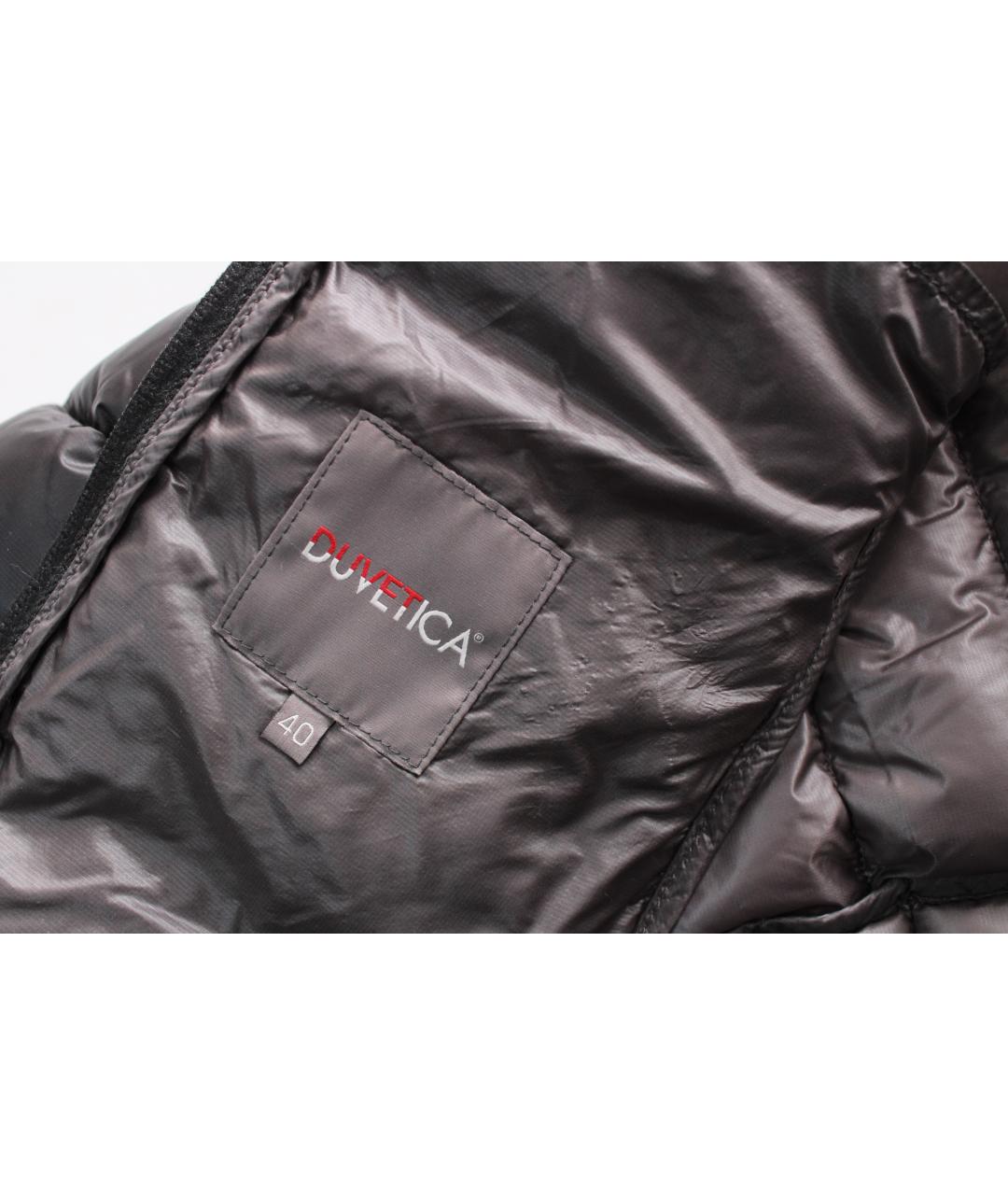 DUVETICA Черный полиамидовый пуховик, фото 6