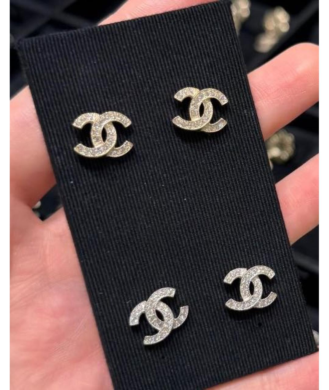 CHANEL Серебряные металлические серьги, фото 3