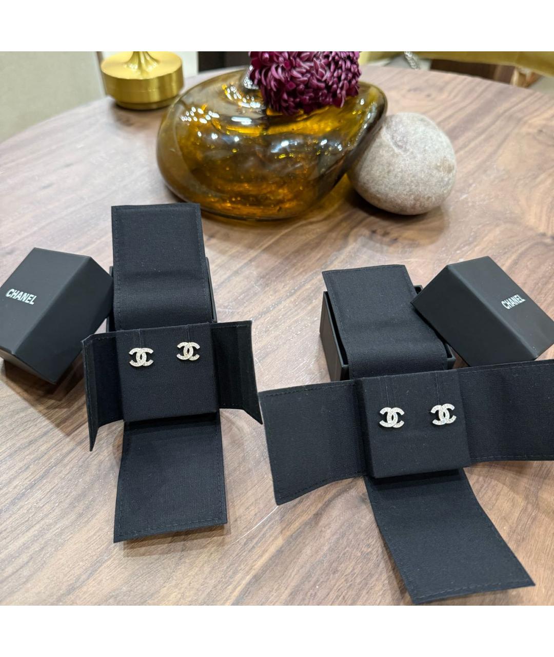 CHANEL Серебряные металлические серьги, фото 4