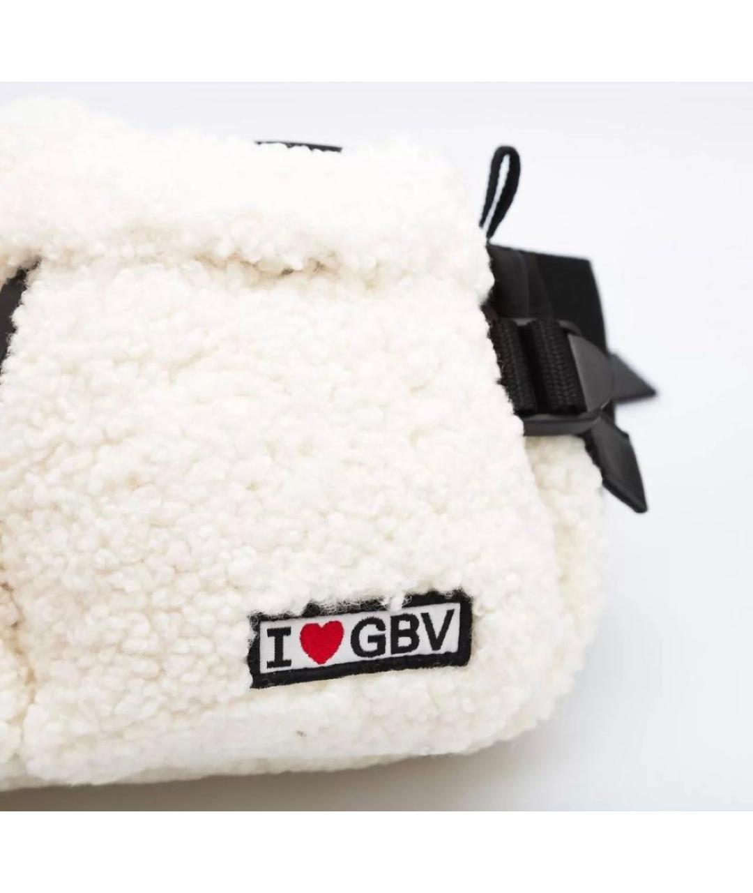 GIAMBATTISTA VALLI Белая меховая сумка через плечо, фото 3