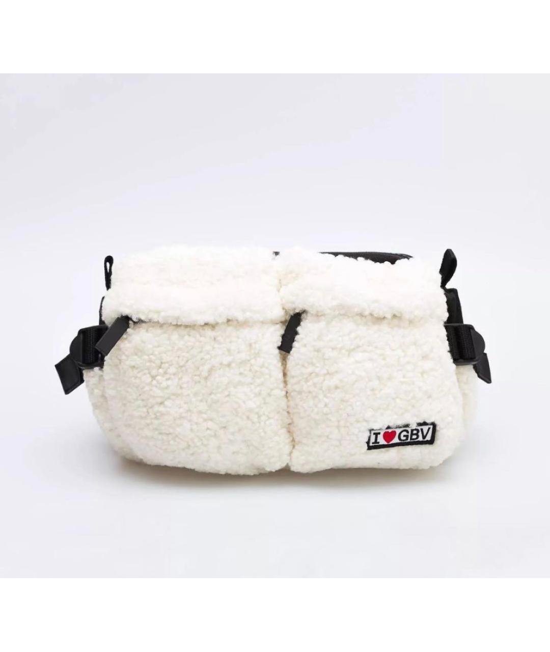 GIAMBATTISTA VALLI Белая меховая сумка через плечо, фото 5