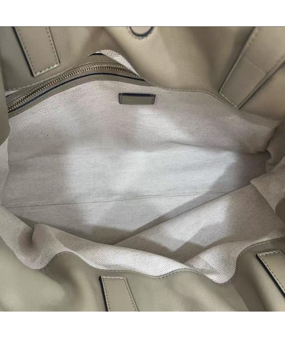 LOEWE Зеленая кожаная сумка с короткими ручками, фото 5