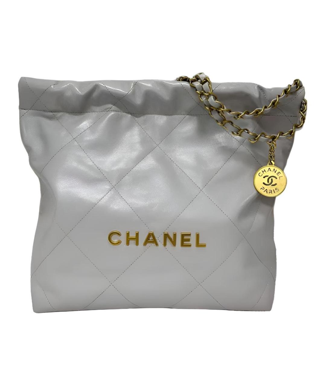 CHANEL Серая кожаная сумка через плечо, фото 1