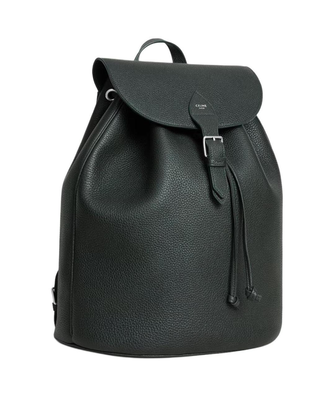 CELINE Зеленый кожаный рюкзак, фото 3
