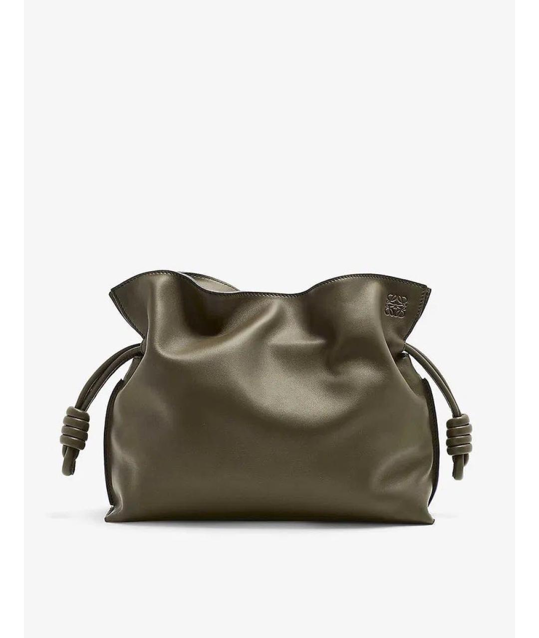 LOEWE Хаки кожаная сумка через плечо, фото 8