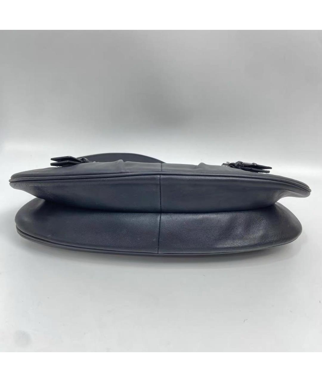 CHRISTIAN DIOR Черная кожаная сумка с короткими ручками, фото 7