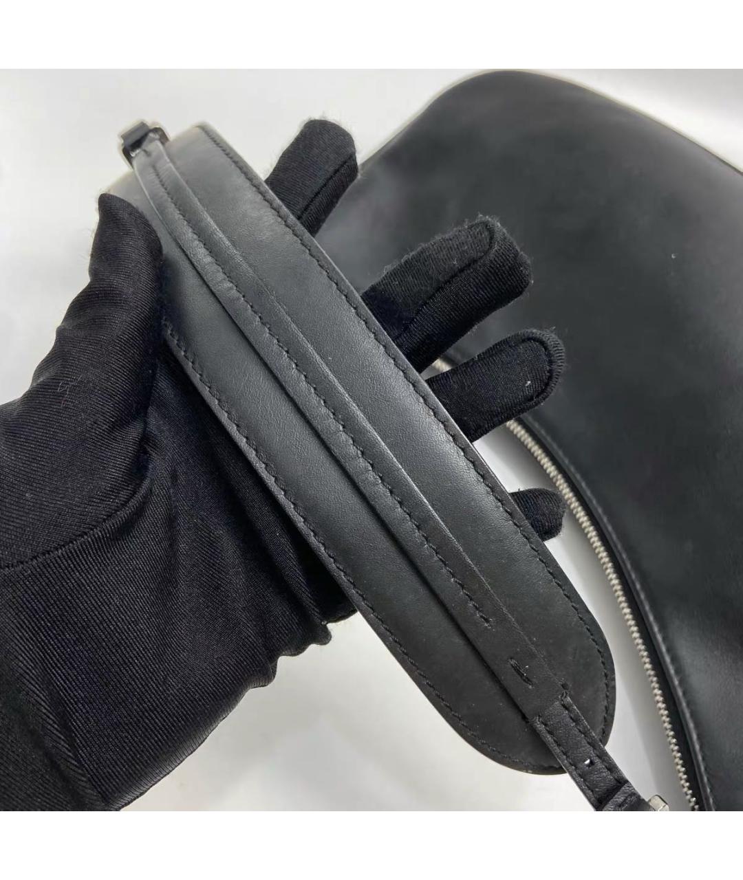 CHRISTIAN DIOR Черная кожаная сумка с короткими ручками, фото 8