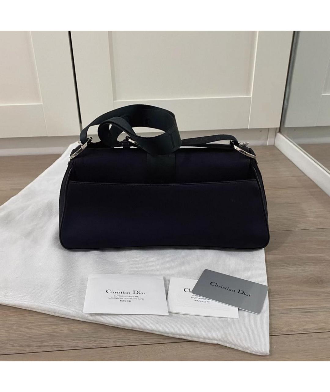 CHRISTIAN DIOR Черная кожаная сумка через плечо, фото 3