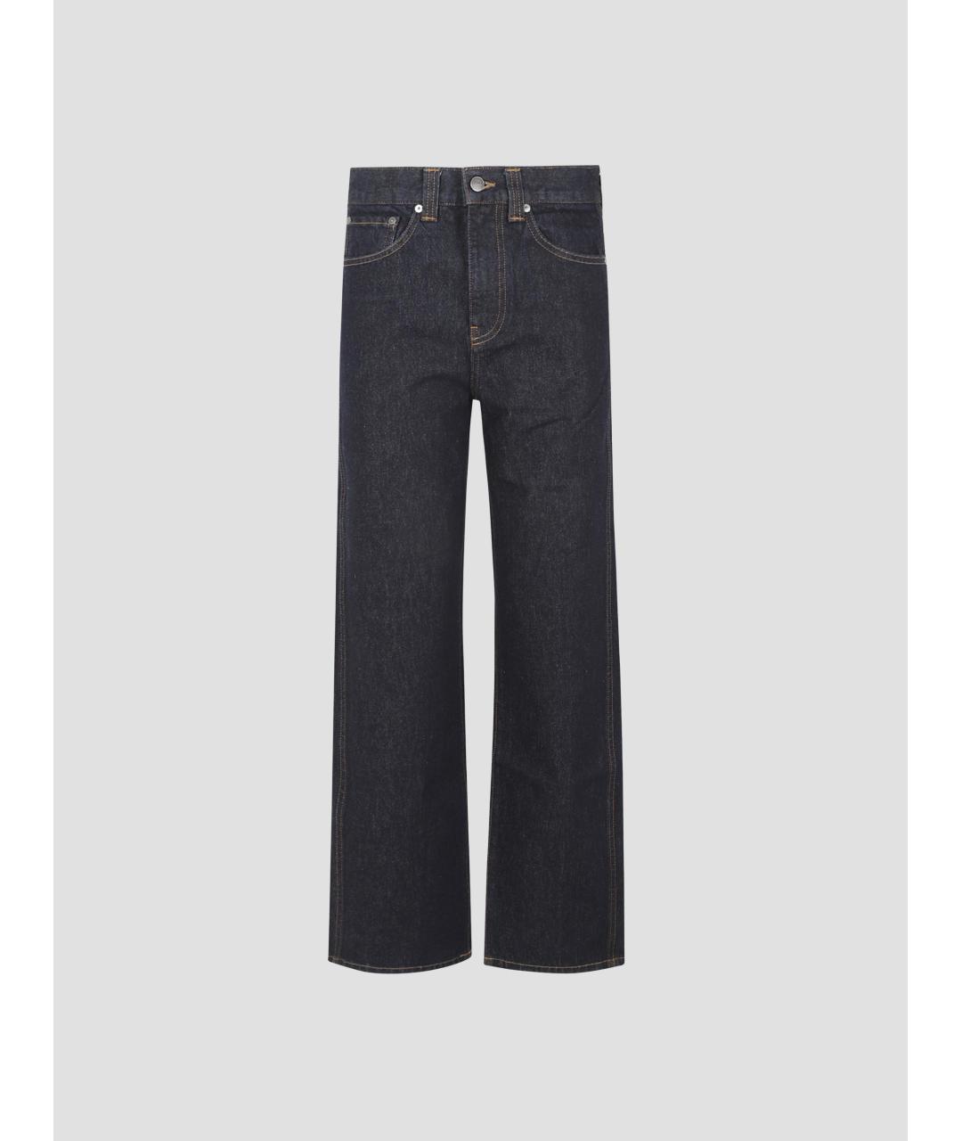 KHAITE Темно-синие хлопковые прямые джинсы, фото 4