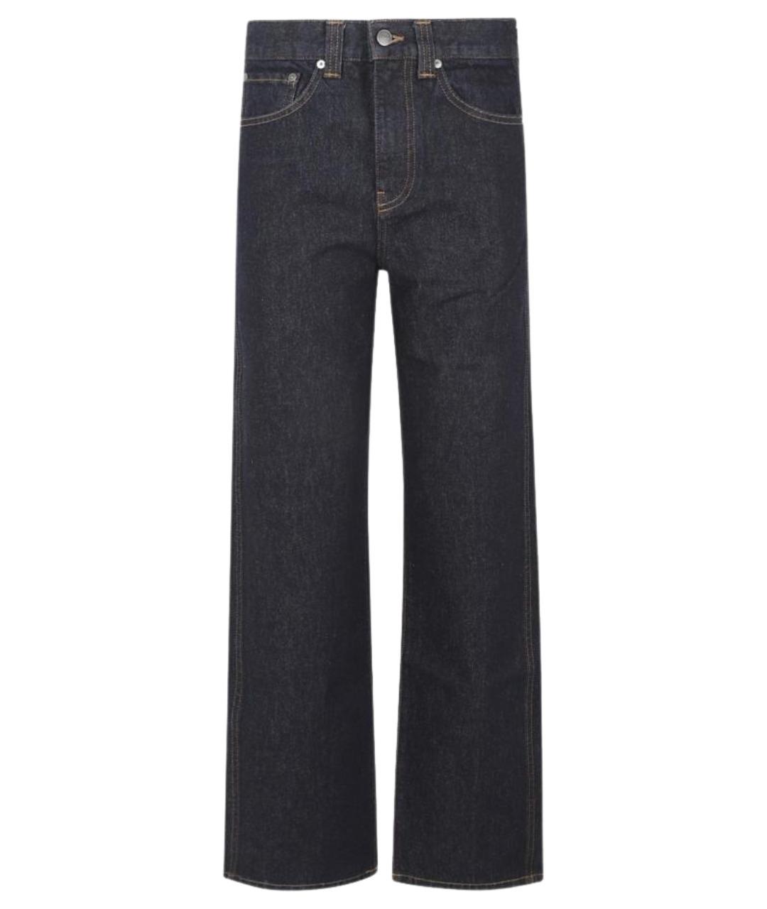 KHAITE Темно-синие хлопковые прямые джинсы, фото 1