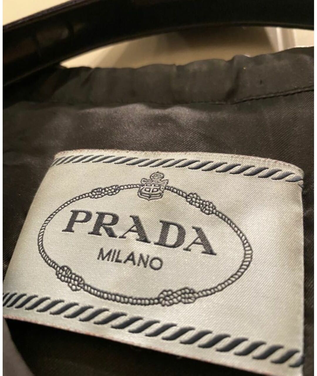 PRADA Черное полиамидовое пальто, фото 3