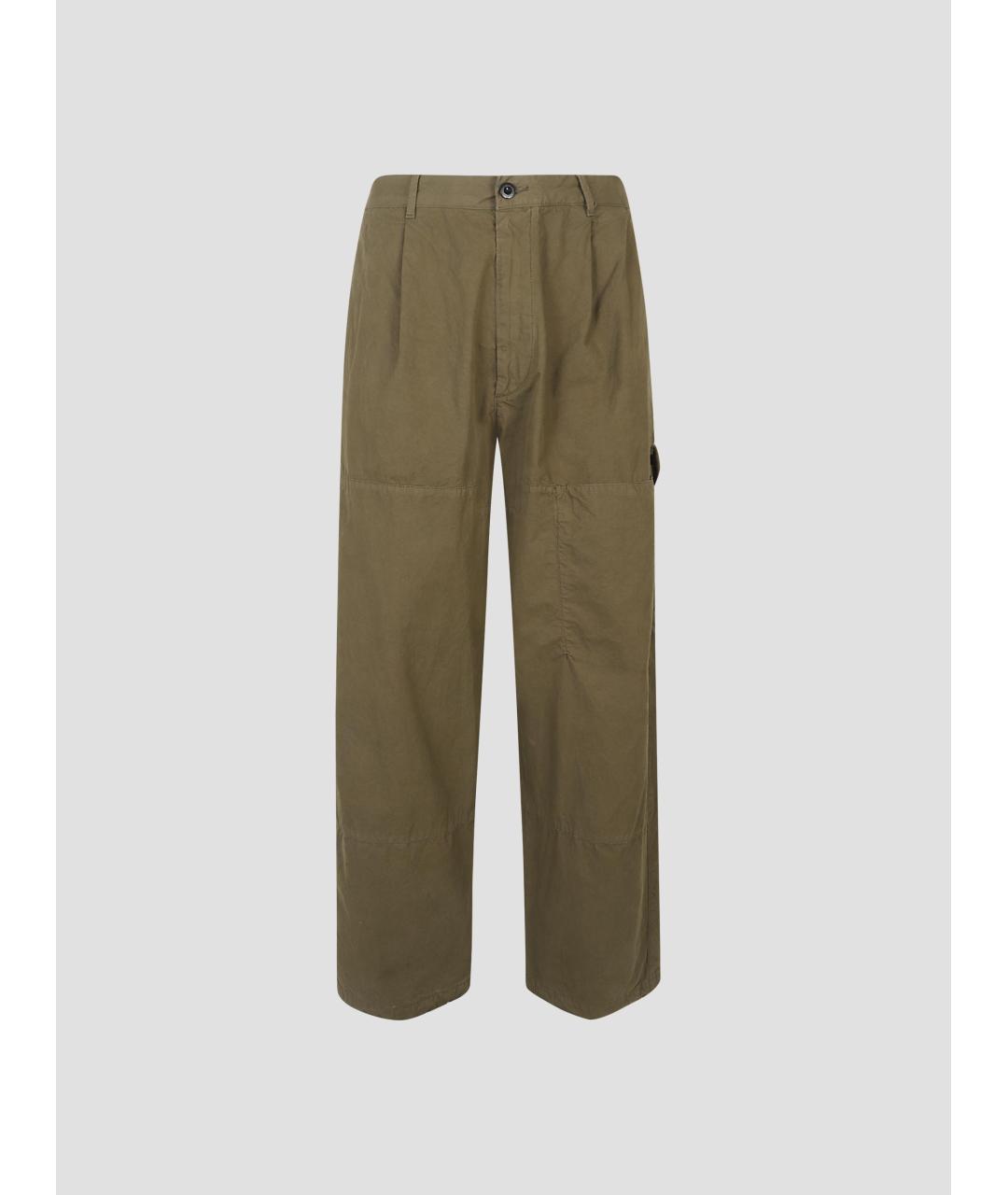 CP COMPANY Зеленые хлопковые повседневные брюки, фото 4